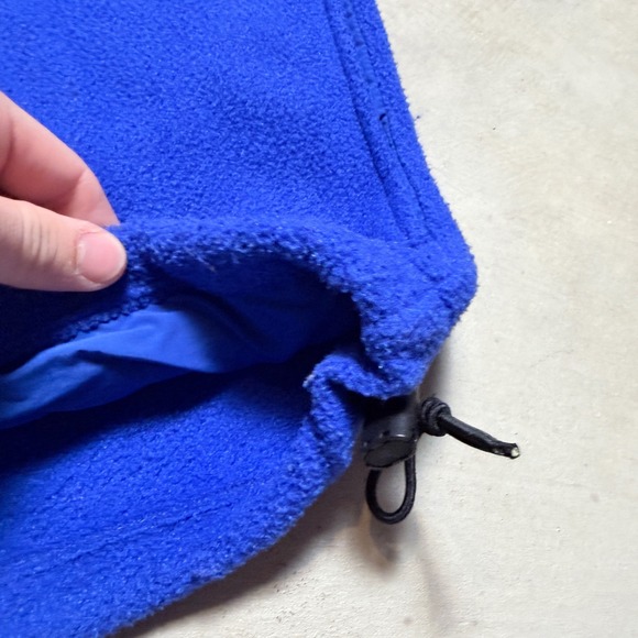 vintage 90's Eddie Bauer Mens Fleece Pullover Jacket Blue Quarter Zip Size L - Picture 6 of 7